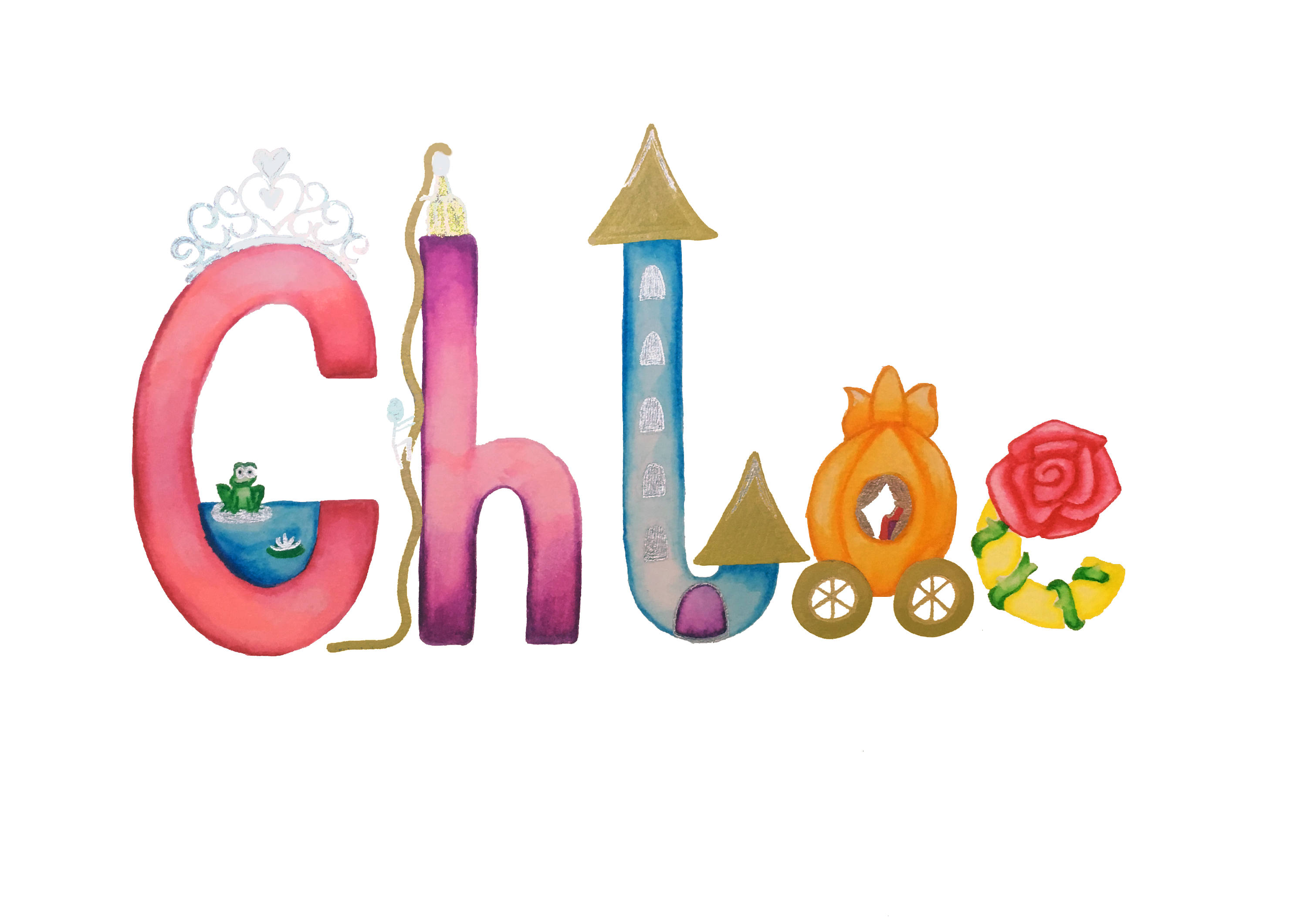 Chloe, princess name art