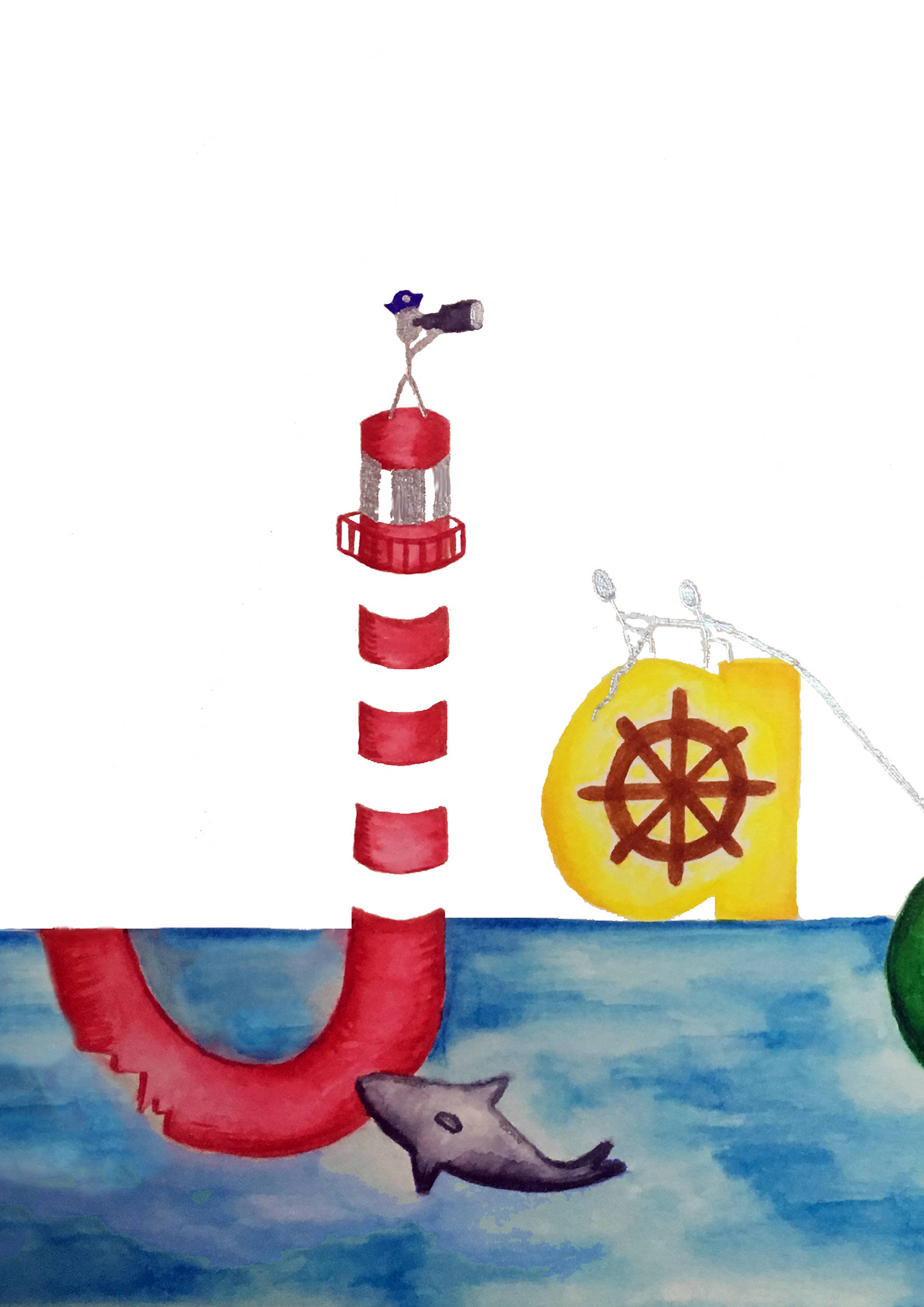 Nautical themed name art