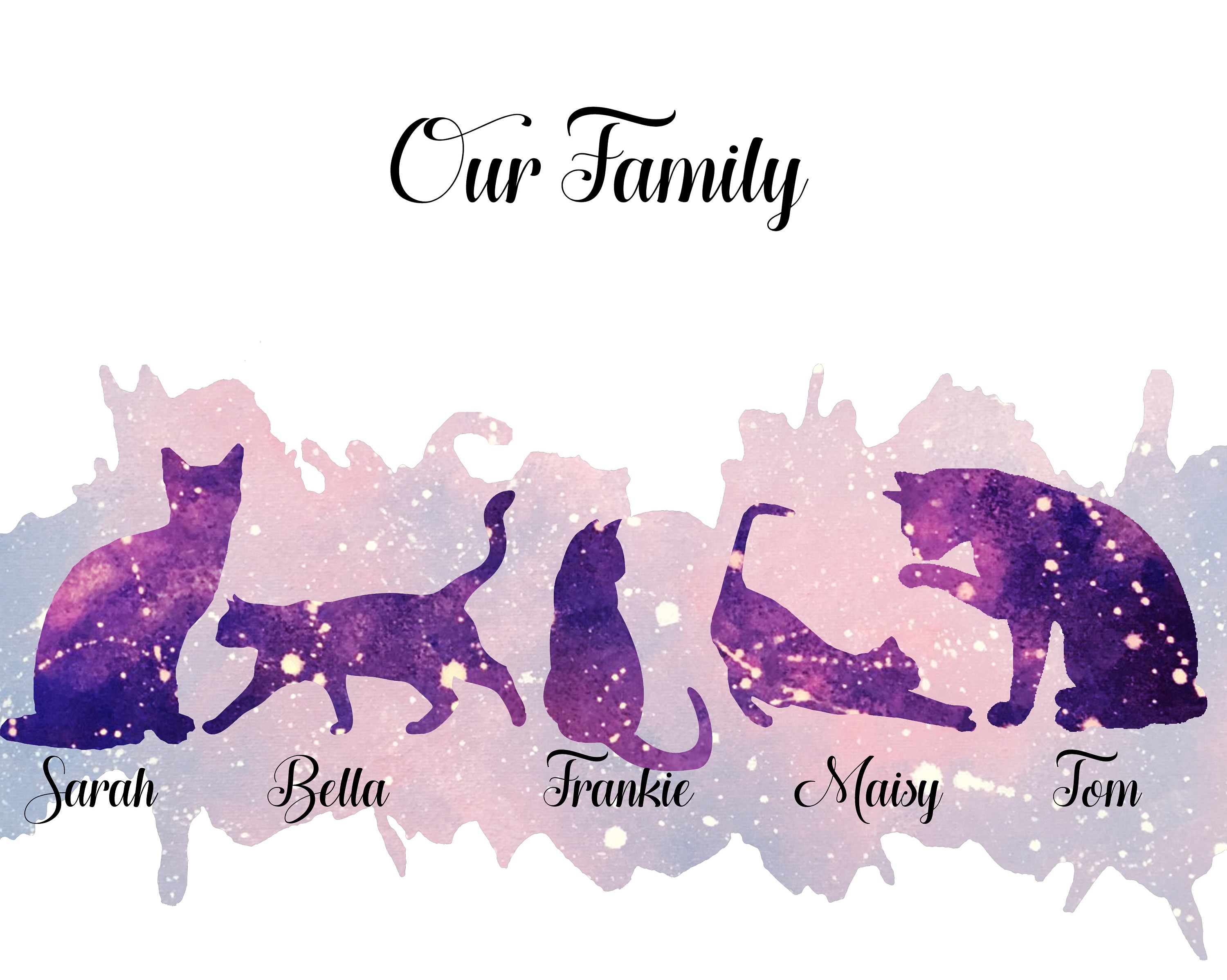 Family name print with cats!